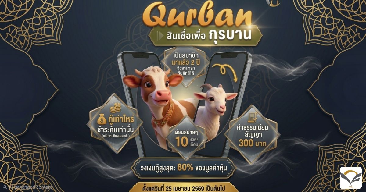 สานต่อความศรัทธาด้วย “สินเชื่อเพื่อกุรบาน” สหกรณ์เคียงข้างสมาชิกในการประกอบศาสนกิจอย่างงดงาม
